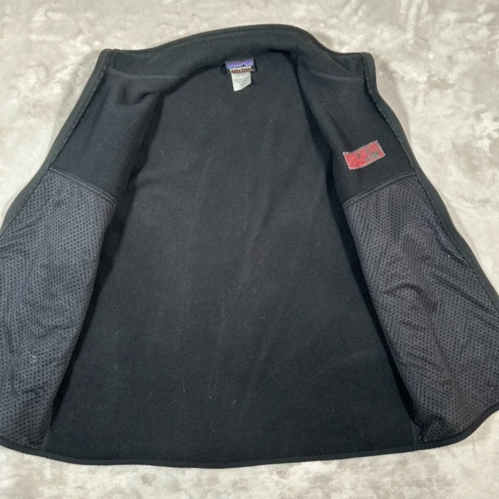 VTG Patagonia Synchilla Vest Men Large Black Better Sweater Fleece Full Zip USA